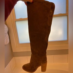 Vince Camuto Over the Knee Brown Suede Boots